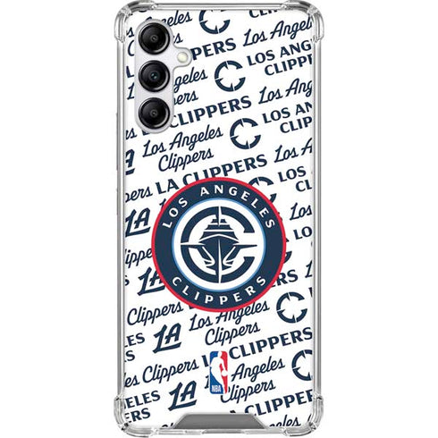 NBA Los Angeles Clippers Blast Text Galaxy A15 5G Clear Case